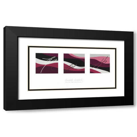 Fluid Movement I Black Modern Wood Framed Art Print with Double Matting by Verdonck, Elisabeth