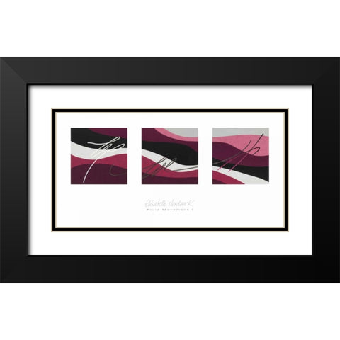 Fluid Movement I Black Modern Wood Framed Art Print with Double Matting by Verdonck, Elisabeth