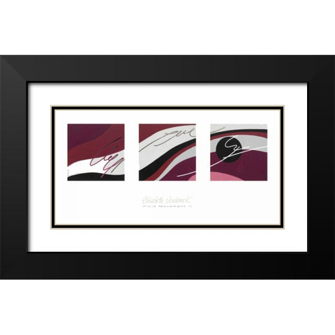 Fluid Movement II Black Modern Wood Framed Art Print with Double Matting by Verdonck, Elisabeth