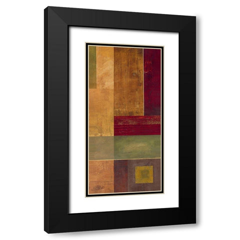 Squares I Black Modern Wood Framed Art Print with Double Matting by Verbeek-Van Den Broek