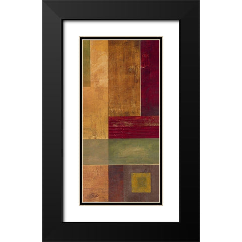 Squares I Black Modern Wood Framed Art Print with Double Matting by Verbeek-Van Den Broek