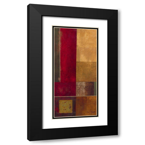 Squares II Black Modern Wood Framed Art Print with Double Matting by Verbeek-Van Den Broek