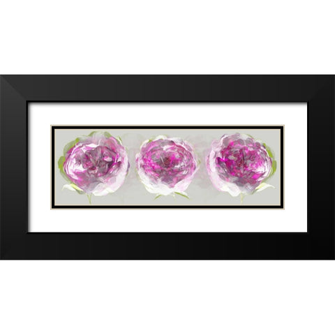Pink Allure II Black Modern Wood Framed Art Print with Double Matting by Scaffardi, Sally