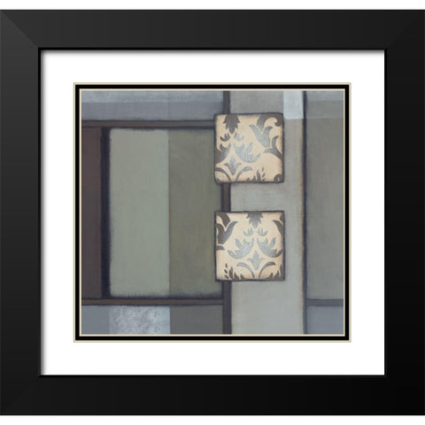 Patchwork Patterns II Black Modern Wood Framed Art Print with Double Matting by Verbeek-Van Den Broek