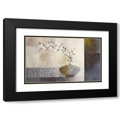 Simplicity II Black Modern Wood Framed Art Print with Double Matting by Verbeek-Van Den Broek