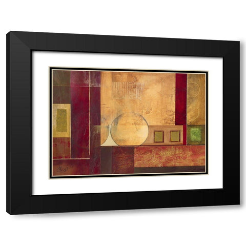 Geometry I Black Modern Wood Framed Art Print with Double Matting by Verbeek-Van Den Broek