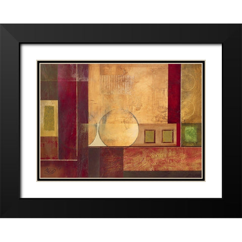 Geometry I Black Modern Wood Framed Art Print with Double Matting by Verbeek-Van Den Broek