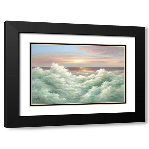 INCOMING TIDE II Black Modern Wood Framed Art Print with Double Matting by Smith, B.