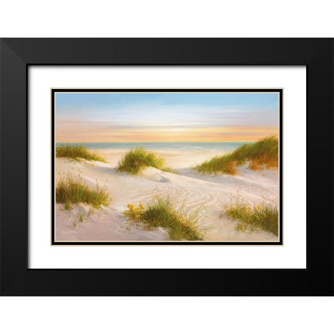 GOLDEN SUNSET I Black Modern Wood Framed Art Print with Double Matting by Smith, B.