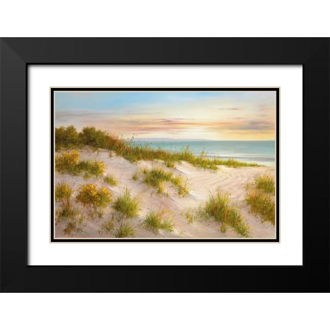 GOLDEN SUNSET II Black Modern Wood Framed Art Print with Double Matting by Smith, B.