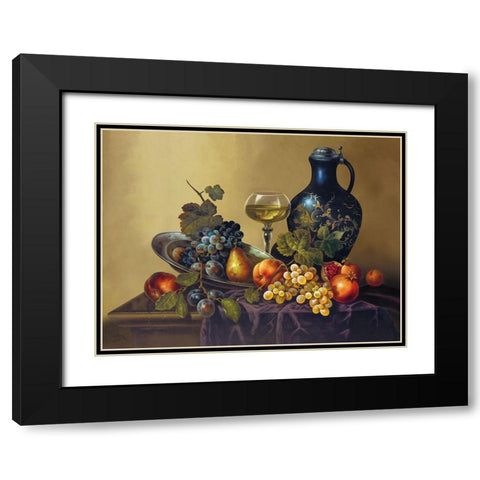SUMMER WINE Black Modern Wood Framed Art Print with Double Matting by Pila