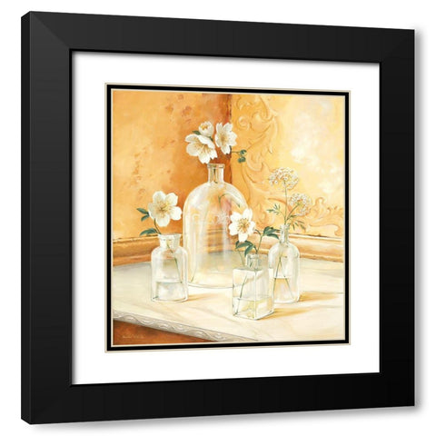 Still-Life WITH GLASSES I Black Modern Wood Framed Art Print with Double Matting by v.d. Valk, Karin