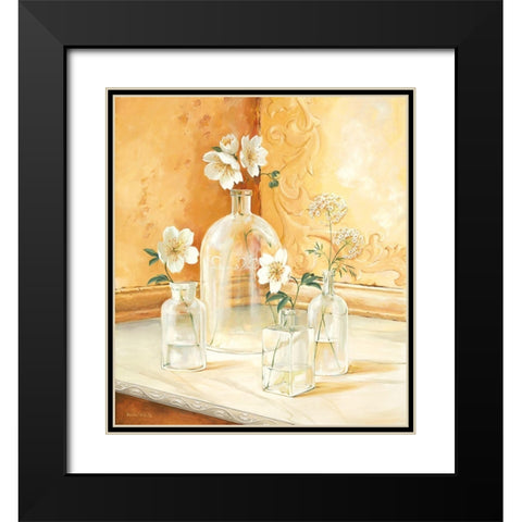 Still-Life WITH GLASSES I Black Modern Wood Framed Art Print with Double Matting by v.d. Valk, Karin