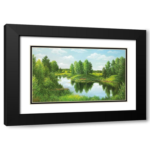 NEAR ST. PETERSBOURGH Black Modern Wood Framed Art Print with Double Matting by Osipova, Svetlana
