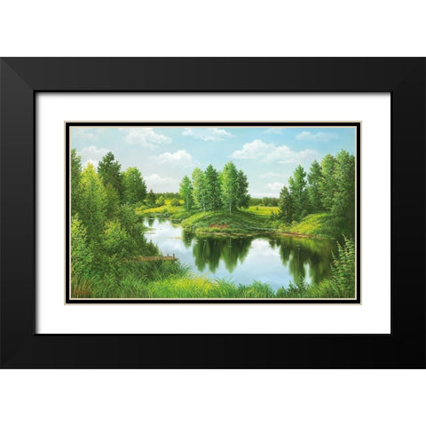 NEAR ST. PETERSBOURGH Black Modern Wood Framed Art Print with Double Matting by Osipova, Svetlana
