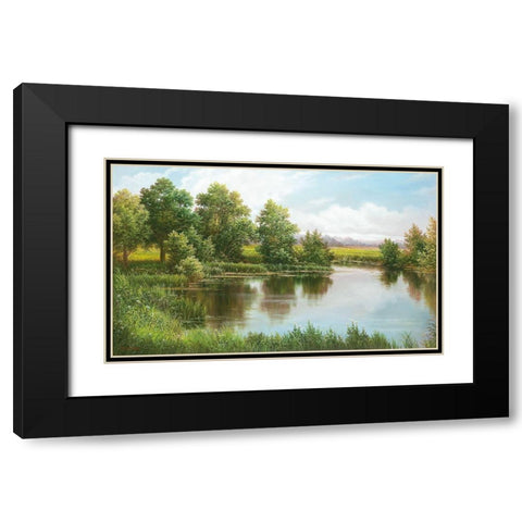 NEAR VOLGOGRAD Black Modern Wood Framed Art Print with Double Matting by Osipova, Svetlana