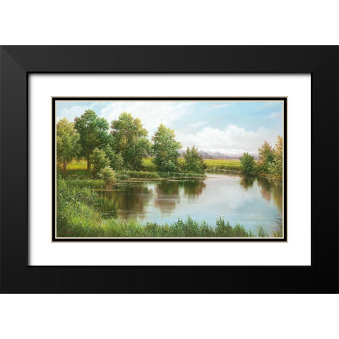 NEAR VOLGOGRAD Black Modern Wood Framed Art Print with Double Matting by Osipova, Svetlana