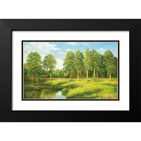 NEAR VORONEZ Black Modern Wood Framed Art Print with Double Matting by Osipova, Svetlana