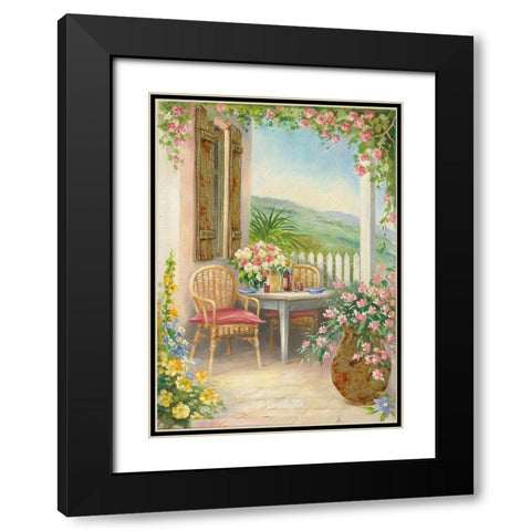 Veranda I Black Modern Wood Framed Art Print with Double Matting by Erwin, Eric