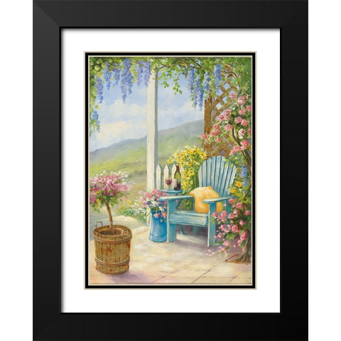 Veranda II Black Modern Wood Framed Art Print with Double Matting by Erwin, Eric