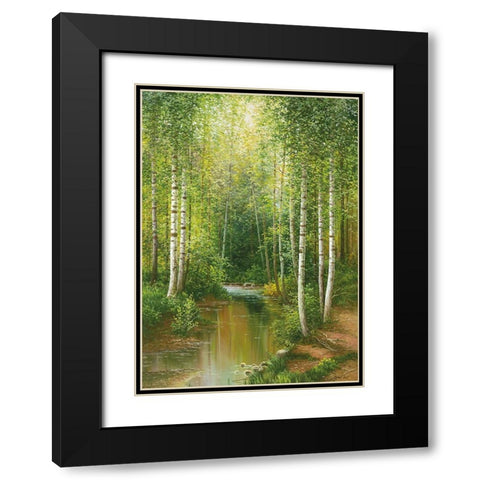 NEAR SAMARA Black Modern Wood Framed Art Print with Double Matting by Osipova, Svetlana