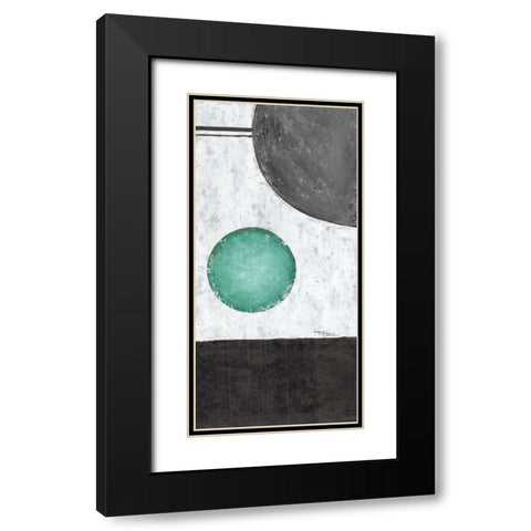 Sphere I Black Modern Wood Framed Art Print with Double Matting by Kikani, Umang