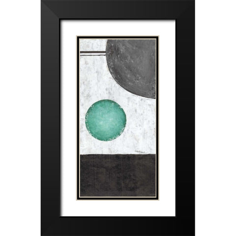 Sphere I Black Modern Wood Framed Art Print with Double Matting by Kikani, Umang