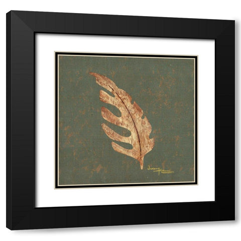 Tree Leaf I Black Modern Wood Framed Art Print with Double Matting by Kikani, Umang