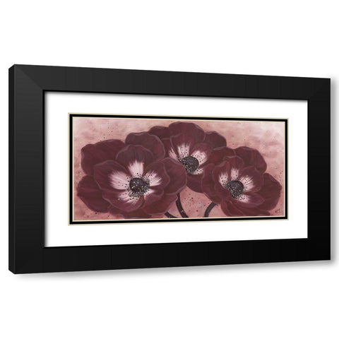 MOHAGONY ANEMONE I Black Modern Wood Framed Art Print with Double Matting by Lake, Kaye