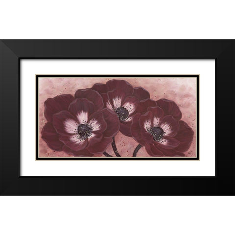 MOHAGONY ANEMONE I Black Modern Wood Framed Art Print with Double Matting by Lake, Kaye