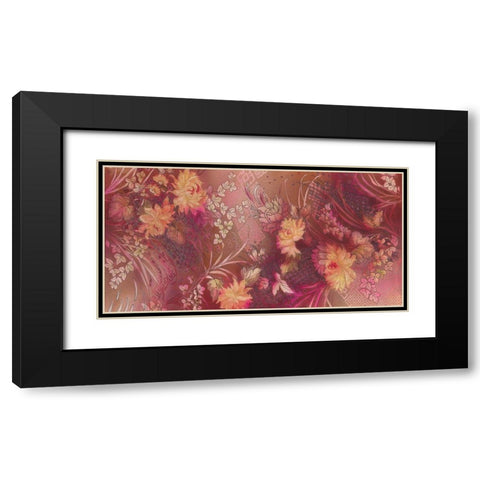 SILK TAPESTRY Black Modern Wood Framed Art Print with Double Matting by Ganz, Michael