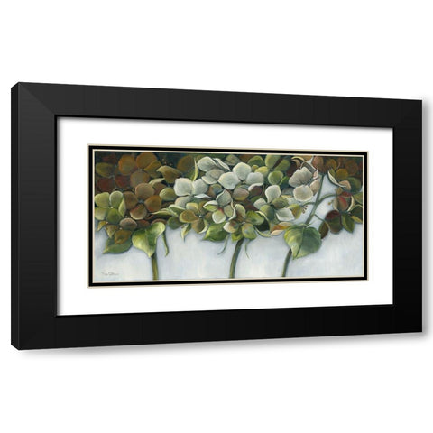 GREEN HYDRANGEAS Black Modern Wood Framed Art Print with Double Matting by Withaar, Rian