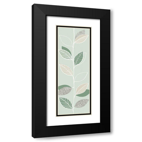 GREEN PAGEANT I Black Modern Wood Framed Art Print with Double Matting by Design Show