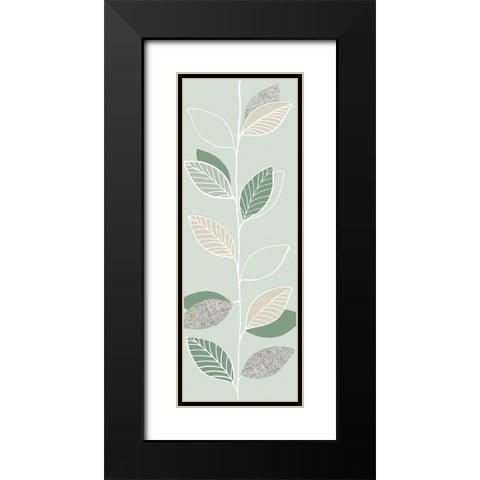 GREEN PAGEANT I Black Modern Wood Framed Art Print with Double Matting by Design Show