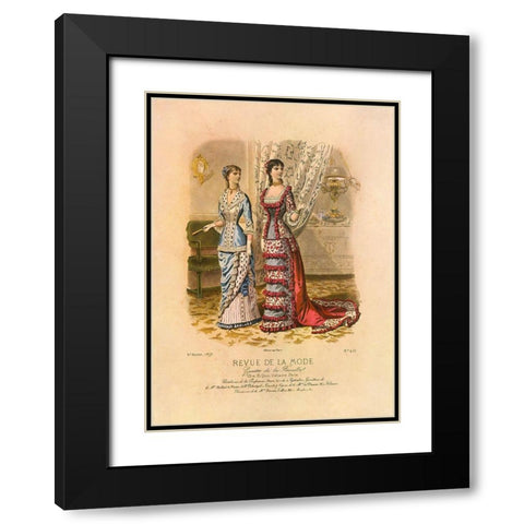 REVUE DE LA MODE I Black Modern Wood Framed Art Print with Double Matting by Dubois, Alain