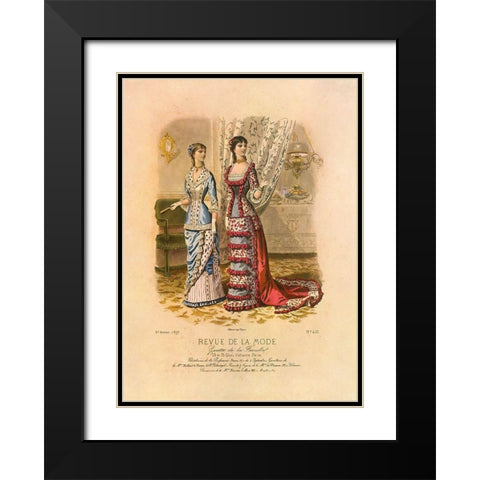 REVUE DE LA MODE I Black Modern Wood Framed Art Print with Double Matting by Dubois, Alain