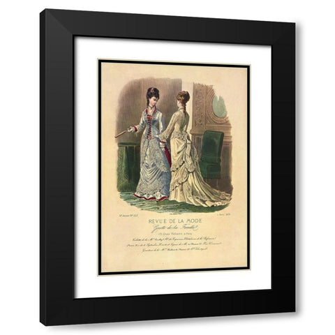 REVUE DE LA MODE II Black Modern Wood Framed Art Print with Double Matting by Dubois, Alain