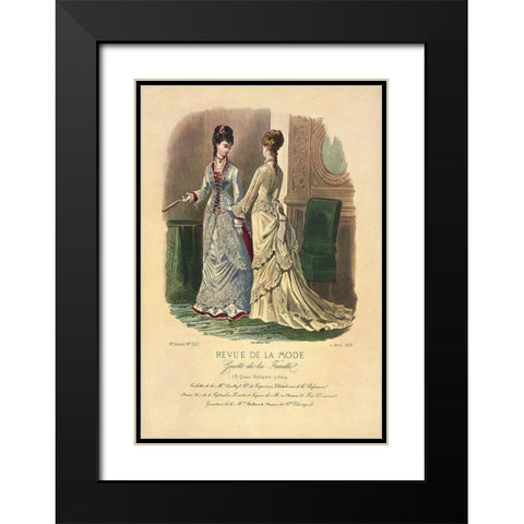 REVUE DE LA MODE II Black Modern Wood Framed Art Print with Double Matting by Dubois, Alain