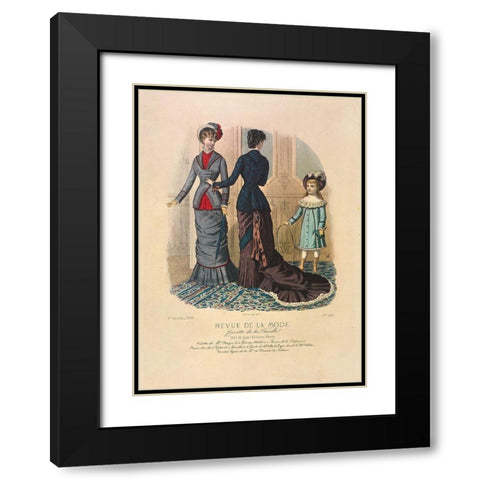 REVUE DE LA MODE III Black Modern Wood Framed Art Print with Double Matting by Dubois, Alain