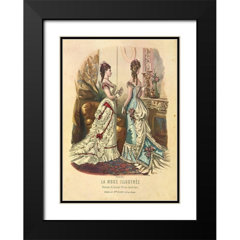 LA MODE ILLUSTREE III Black Modern Wood Framed Art Print with Double Matting by Dubois, Alain