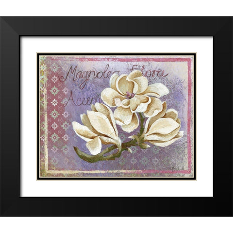 FLOWER CARD II Black Modern Wood Framed Art Print with Double Matting by Tiffany