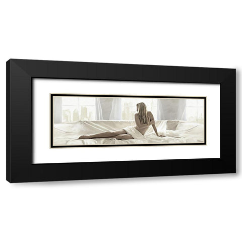ADELINA Black Modern Wood Framed Art Print with Double Matting by Dinsing, Dan