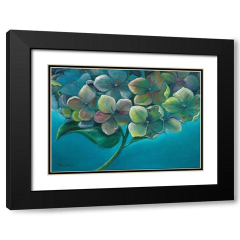 HYDRANGEA I Black Modern Wood Framed Art Print with Double Matting by Withaar, Rian