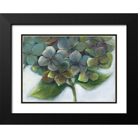 HYDRANGEA II Black Modern Wood Framed Art Print with Double Matting by Withaar, Rian