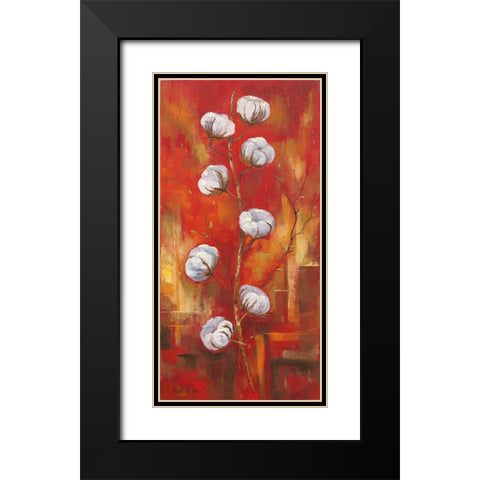 COTTON I Black Modern Wood Framed Art Print with Double Matting by Withaar, Rian