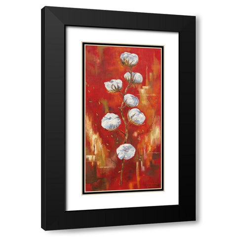 COTTON II Black Modern Wood Framed Art Print with Double Matting by Withaar, Rian