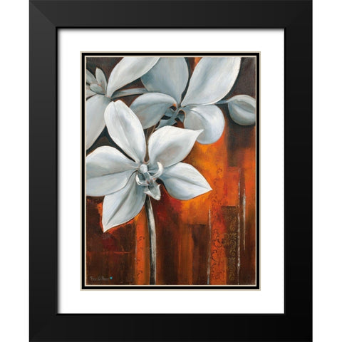 WHITE ORCHID II Black Modern Wood Framed Art Print with Double Matting by Withaar, Rian