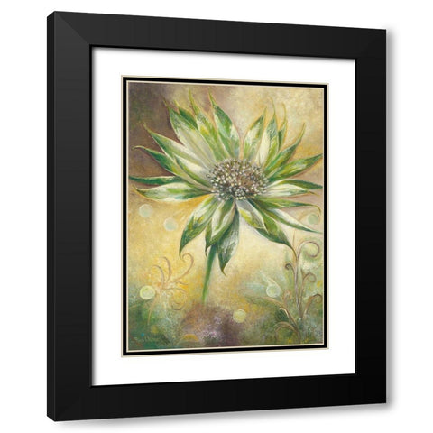 FANTASY FLOWER Black Modern Wood Framed Art Print with Double Matting by Withaar, Rian