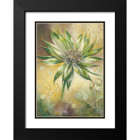 FANTASY FLOWER Black Modern Wood Framed Art Print with Double Matting by Withaar, Rian
