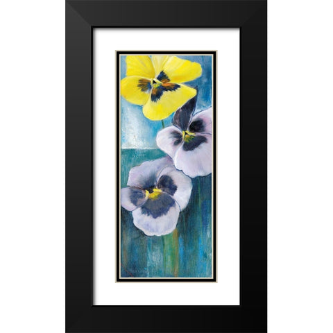 VIOLETS I Black Modern Wood Framed Art Print with Double Matting by Withaar, Rian